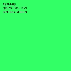 #32FE66 - Spring Green Color Image